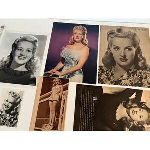 Collection of Photographs and Newspaper Clippings of Betty Grable JL